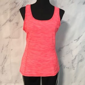 Coral Fitted Work Out Top